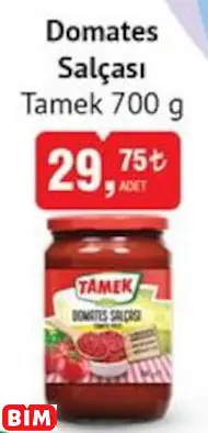 TAMEK  DOMATES SALÇASI